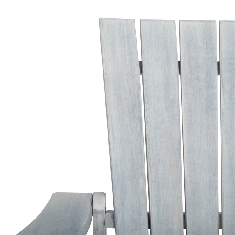 Safavieh Merlin  Wood Adirondack Chair  in Ash/ Gray