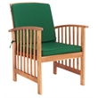 Safavieh Rocklin Wood 4 Pc Outdoor Set in Natural / Green