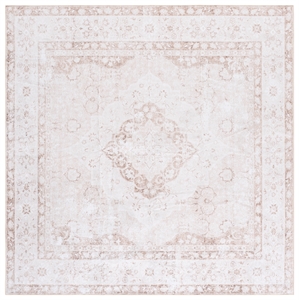 Safavieh Arizona 6'-0&quot x 6'-0&quot Polyester Power Loomed Rug in Beige / Taupe