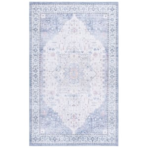 Safavieh Arizona 3'-0&quot x 5'-0&quot Polyester Power Loomed Rug in Beige / Light Blue