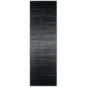 Safavieh Adirondack 2'-6&quot x 16'-0&quot Polypropylene Power Loomed Rug in Black /Gray