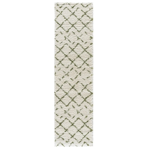 Safavieh Arizona Shag 2'-3&quot x 8'-0&quot Polypropylene Power Loomed Rug inIvory/Green
