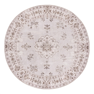 Safavieh Arizona 6'-0&quot x 6'-0&quot Polyester Power Loomed Rug in Beige / Ivory
