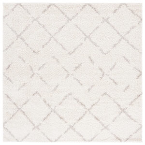 Safavieh Arizona Shag 9'-0&quot x 9'-0&quot Polypropylene Power Loomed Rug inIvory/Beige