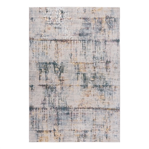 Safavieh Aria 5'-0&quot x 6'-7&quot Polypropylene Power Loomed Rug in Ivory / Blue