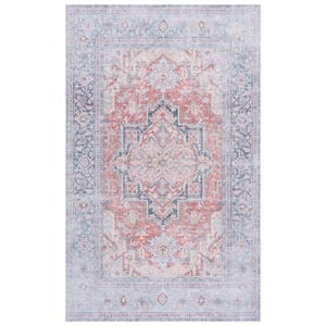 Safavieh Arizona 6'-0&quot x 9'-0&quot Polyester Power Loomed Rug in Rust / Blue