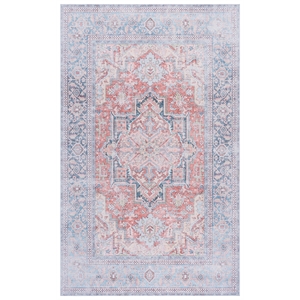 Safavieh Arizona 9'-0&quot x 12'-0&quot Polyester Power Loomed Rug in Rust / Blue