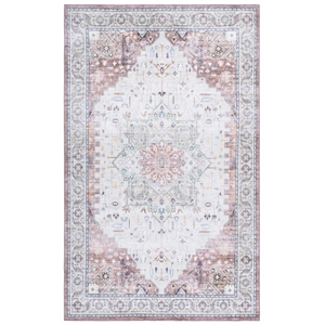 Safavieh Arizona 9'-0&quot x 12'-0&quot Polyester Power Loomed Rug in Beige /Green/Brown