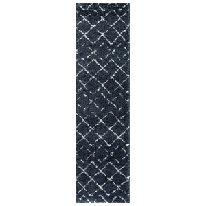 Safavieh Arizona Shag 2'-3&quot x 8'-0&quotPolypropylenePowerLoomedRuginSlate/Blue/Ivory