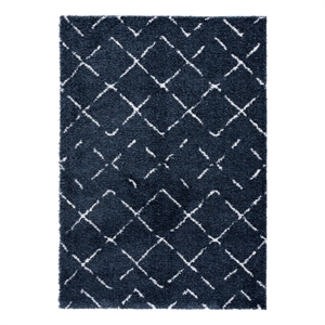 Safavieh Arizona Shag 5'-1&quot x 7'-6&quotPolypropylenePowerLoomedRuginSlate/Blue/Ivory