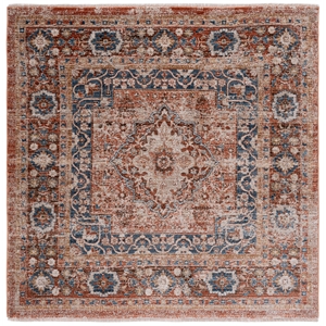 Safavieh Bijar 7'-6&quot x 7'-6&quot Polypropylene Power Loomed Rug in Ivory / Rust