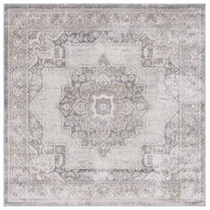 Safavieh Brentwood 10'-0&quot x 10'-0&quot Polypropylene Power LoomedRuginGray/LightGray