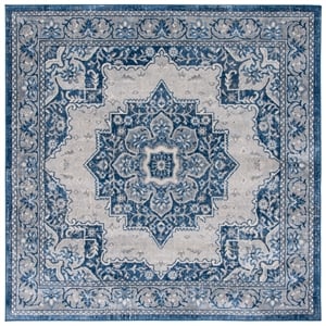 Safavieh Brentwood 10'-0&quot x 10'-0&quot Polypropylene Power Loomed Rug in Blue /Ivory