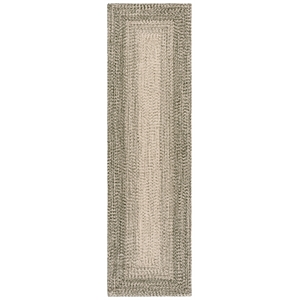 Safavieh Braided 2'-3&quot x 8'-0&quot Polypropylene Hand Woven Rug in Beige / Green