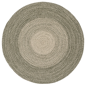 Safavieh Braided 5'-0&quot x 5'-0&quot Polypropylene Hand Woven Rug in Beige / Green