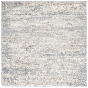 Safavieh Gemma Shag 600 6'-7&quotx6'-7&quotPolypropylenePowerLoomedRuginIvory/Beige/Gray