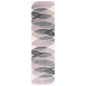 Safavieh Hollywood 2'-3&quot x 8'-0&quot Polypropylene Power Loomed Rug in Ivory /Purple