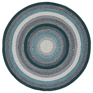 Safavieh Braided 5'-0&quot x 8'-0&quot Polypropylene Hand Woven Rug in Teal /Multi-Color