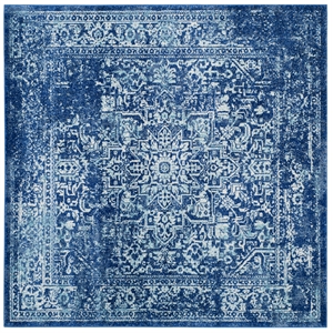 Safavieh Evoke 8'-0&quot x 8'-0&quot Polypropylene Power Loomed Rug in Navy / Ivory