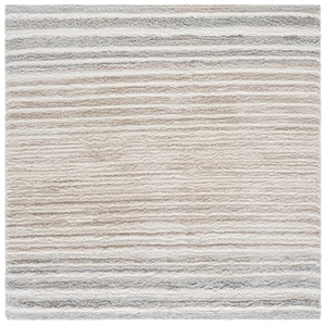 Safavieh Gemma Shag 600 6'-7&quotx6'-7&quotPolypropylenePowerLoomedRuginIvory/Beige/Gray