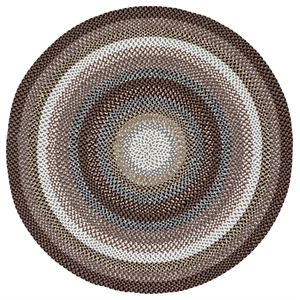 Safavieh Braided 5'-0&quot x 5'-0&quot Polypropylene Hand Woven Rug in Brown/Multi-Color
