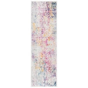 Safavieh Evoke 2'-2&quot x 9'-0&quot Polypropylene Power Loomed Rug in Ivory / Fuscia