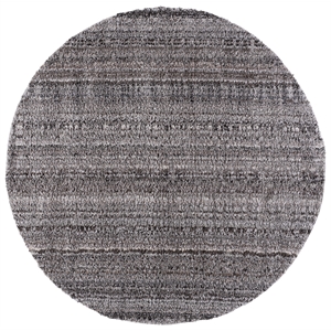 Safavieh Everett Shag 6'-7&quot x 6'-7&quot Polypropylene Power Loomed Rug in Gray/Beige