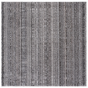 Safavieh Everett Shag 6'-7&quot x 6'-7&quot Polypropylene Power Loomed Rug in Gray/Beige