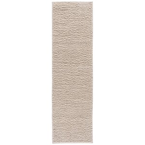 Safavieh Everett Shag 2'-3&quot x 8'-0&quot Polypropylene Power Loomed Rug in Ivory