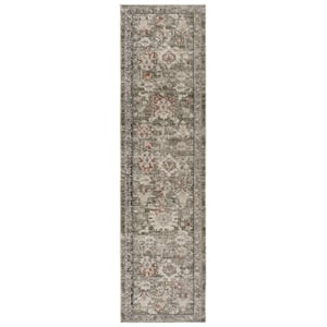 Safavieh Grove 2'-2&quot x 8'-0&quot Polypropylene Power Loomed Rug in Green / Gray