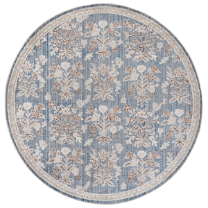 Safavieh Grove 6'-7&quot x 6'-7&quot Polypropylene Power Loomed Rug in Blue / Ivory
