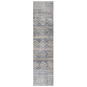 Safavieh Grove 2'-2&quot x 8'-0&quot Polypropylene Power Loomed Rug in Blue / Ivory