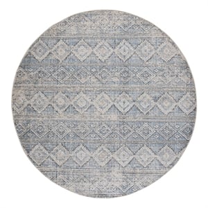 Safavieh Grove 6'-7&quot x 6'-7&quot Polypropylene Power Loomed Rug in Blue / Ivory