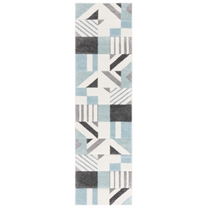 Safavieh Hollywood 2'-3&quot x 8'-0&quot Polypropylene Power Loomed Rug in Ivory / Aqua