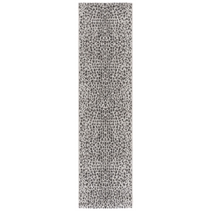 Safavieh Courtyard 2'-3&quot x 8'-0&quot Polypropylene Power Loomed Rug in Ivory / Black