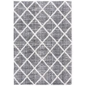 Safavieh Everett Shag 5'-3&quot x 7'-0&quot Polypropylene Power Loomed Rug in Gray/Ivory