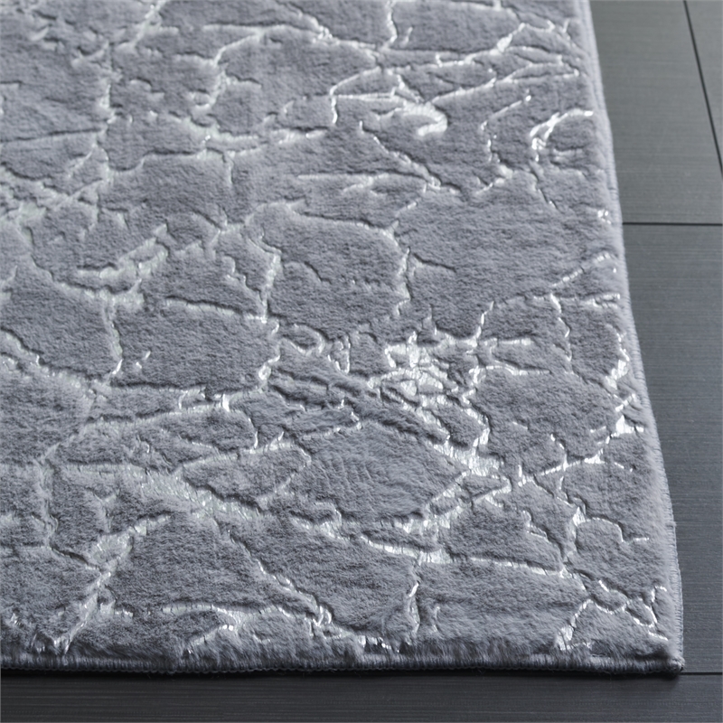 Safavieh Faux Rabbit Fur Metallic3'-0