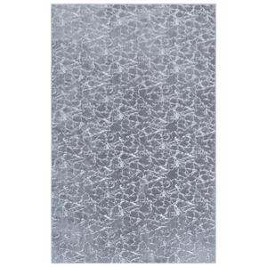 Safavieh Faux Rabbit Fur Metallic3'-0&quotx5'-0&quotPolyesterPowerLoomedRuginGray/Silver