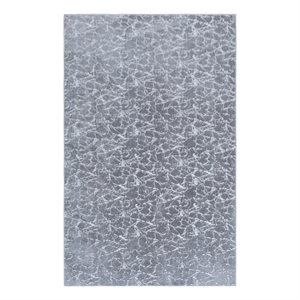 Safavieh Faux Rabbit Fur Metallic5'-0&quotx8'-0&quotPolyesterPowerLoomedRuginGray/Silver