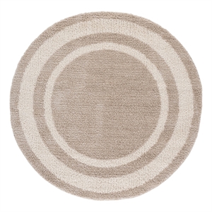 Safavieh Gemma Shag 600 6'-7&quot x 6'-7&quot Polypropylene Power LoomedRuginBeige/Ivory