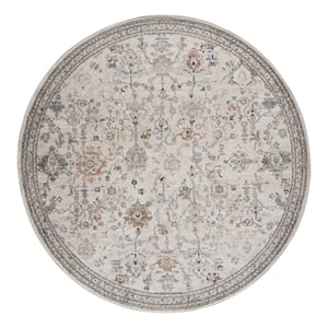 Safavieh Grove 6'-7&quot x 6'-7&quot Polypropylene Power Loomed Rug in Ivory / Rust/Blue