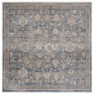 Safavieh Grove 6'-7&quot x 6'-7&quot Polypropylene Power Loomed Rug in Blue / Beige