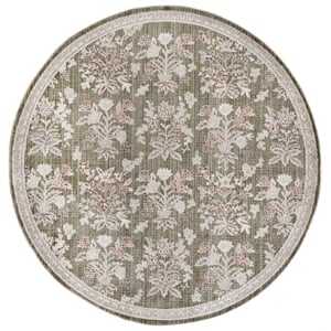 Safavieh Grove 6'-7&quot x 6'-7&quot Polypropylene Power Loomed Rug in Green / Ivory