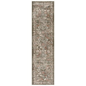 Safavieh Grove 2'-2&quot x 8'-0&quot Polypropylene Power Loomed Rug in Green / Ivory