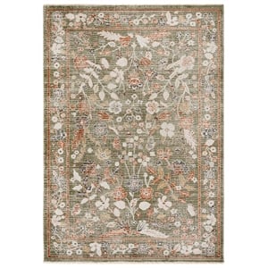 Safavieh Grove 5'-3&quot x 7'-6&quot Polypropylene Power Loomed Rug in Green / Ivory