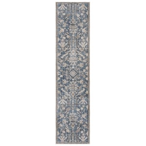 Safavieh Grove 2'-2&quot x 8'-0&quot Polypropylene Power Loomed Rug in Blue / Ivory