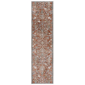 Safavieh Grove 2'-2&quot x 8'-0&quot Polypropylene Power Loomed Rug in Rust / Blue