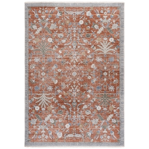 Safavieh Grove 5'-3&quot x 7'-6&quot Polypropylene Power Loomed Rug in Rust / Blue