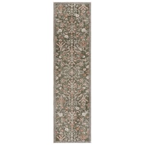 Safavieh Grove 2'-2&quot x 8'-0&quot Polypropylene Power Loomed Rug in Green / Ivory