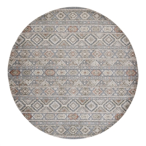 Safavieh Grove 6'-7&quot x 6'-7&quot Polypropylene Power Loomed Rug in Blue / Ivory